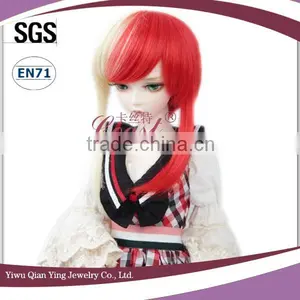Beauty White and Red Deep Curly Deep Curly 1/3 BJD Doll Wigs With Two Clip Ponytail thumbnail-4