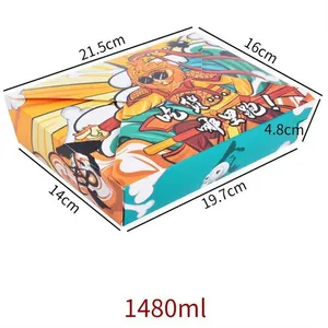 Colorful Disposable Food Packing Box Takeaway Meal Box thumbnail-1
