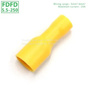 FDFD5.5-250 Pre-insulated Butt Cold Press Terminal Plug Spring Wire Connector PVC thumbnail-5