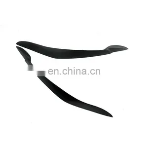 Auto Parts Modified Headlight Eyebrow for BMW X5 Black FRP Light Eyebrow E70 Wrap Angle Decorative Eyebrow Stickers 2008-2013 thumbnail-1