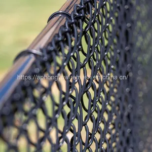 Black Chain Link Fence Chainlinkmesh Chainlink Fence Chain-link Chainlinkfencing Securityfence Commercialfecne Industrialfence Residentialfence thumbnail-1