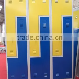 (DL-SL1) Colorful Customized Commercial Office Furniture Z Shape Steel Locker, L Shape Metal Locker, Slant Steel Locker thumbnail-5