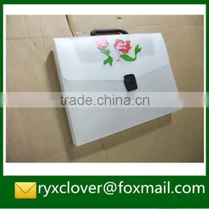 School & Office Stationery A4 Size PP Plastic Customized Color Document Box With Handle thumbnail-3