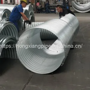 Corrugated Steel Tunnel Pipe Two Plates Assembled Corrugation Pipe thumbnail-3