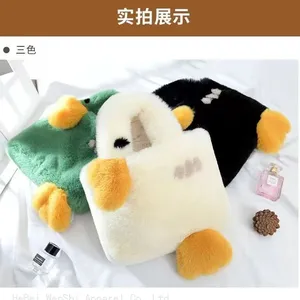 34Autumn Bag Plush Bag Large Capacity Tote Women Bag Hand Bill Shoulder Crossbody Bag Wholesale thumbnail-4