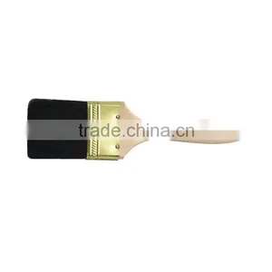 60mm Paint Brush Black Bristle, Hollow PET Filaments, Copper Plated Ferrule, Maple Handle. thumbnail-1