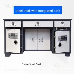 Movable Office Table With Safe | Hidden Pulleys ，Three-Stage Slide SES-130M 1.3m | Factory Direct for Dammam Reception thumbnail-4
