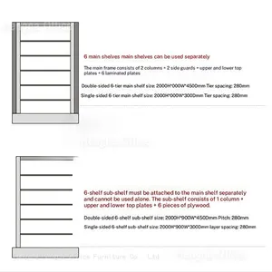 Warehouse Steel Bookcase | HN-WH01 | Industrial Strength | Multi-Color Options | Weather Resistant | Heavy Duty Storage thumbnail-2