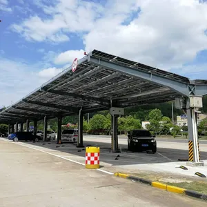 GreenCower G2 BIPV Waterproof Solar Carport With EV Charging Ready–Modular Steel Structure for Commercial&Residential Use thumbnail-3