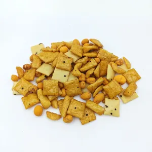 Factory Supply Assorted Baked Rice Cracker & Seasoned Peanut Mix, Multi Shape Savory Mixed Snack Blend, Custom Flavor thumbnail-5