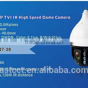 Newest Waterproof PTZ 1080P Outdoor Pan/Tilt /Zoom HD-TVI Camera China Wholesale IP66 thumbnail-2