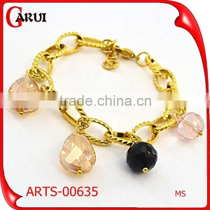 Stainless Steel Jewelry Crystal Pendant Gold Hand Chain Fashion Design Supplier's Choice thumbnail-1