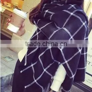 Wholesale Fashion Design Wide Winter Cotton Scarf for Women thumbnail-3