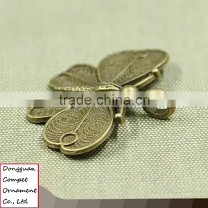 Wholesale Diy Jewelry Accessories Zinc Alloy Big Hole Insects Butterfly Pendant thumbnail-3