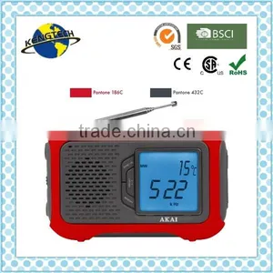 Stylish Rubberised Finishing Temperature Portable Clock PLL Radio thumbnail-1