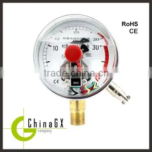 Economic Ss316 Small Electric Contact Oil Filled Pressure Gauge Quality Choice thumbnail-1
