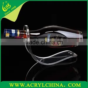 Clear Acrylic Red Wine Display Rack,bar Supplies PMMA Wine Rack Wine Display thumbnail-1