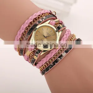 CARUDF Braided PU Leather Popular Woman Quartz Watch Women Dress Watches Relogio Feminino Fashion Bracelet Watch Montre Femme thumbnail-1