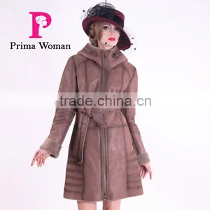 2016 New Design Winter Women Slim Fit Woolen Fur Coat thumbnail-3