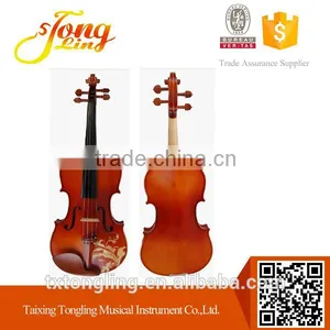 High Quality Popular Student Flower Decorated Beautiful Violin TL-002 thumbnail-1