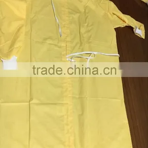 Disposable Yellow Isolation Gown With Knitted Cuff thumbnail-1