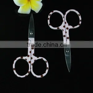 Cosmetic Nail Care Scissors With Spot Printing Eyebrow Hair Scissor thumbnail-1
