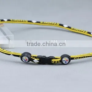 Custom Fashion Triple Braided Titanium Rope Sports Baseball Necklace 16" 18" 20" 22" Inch thumbnail-6