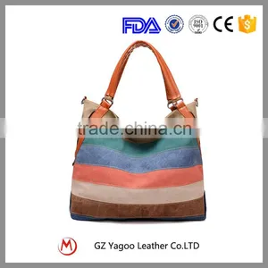 Customized High Quality Stripe Beach Canvas Tote Bag / Cross Body Hobo Bag Quality Choice Most Popular thumbnail-3