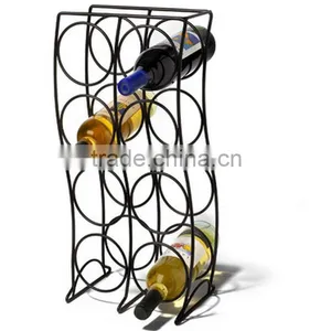 Hot Sale Tabletop Curve 8-Bottle Wine Rack,decorative Metal Wine Bottle Holder thumbnail-1