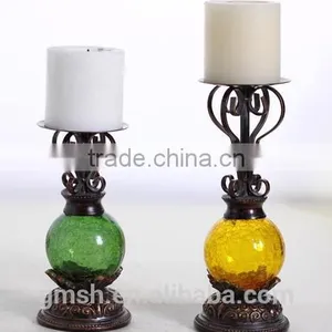 Wholesale A Pair of Traditional Columnar Type Candle Holder,resin Antique Candle Holders thumbnail-1