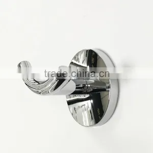 Modern Chrome Polish Wall Mounted Bathroom Double Robe Hook Bathroom Towel Clothes Coat Hat Hardware Accessories Door Hanger thumbnail-1