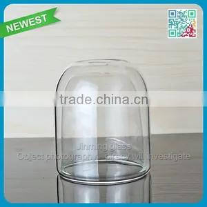 Newest Heat-resistant Double Wall Glass Cup Tea Cup Creative Cup Glass Transparent Circular no Cover thumbnail-2