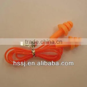 2016 3-layer TPR Ear Plugs (SNR:27db) Hearing Protection Mushroom TPR Earplugs With String thumbnail-1