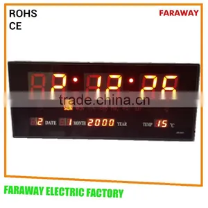2" Red Multi-function Led Clock With Calendar,alarm,temperature thumbnail-1