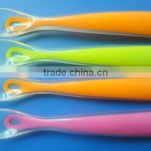 Food Grade Flexible Silicone Baby Spoon thumbnail-1