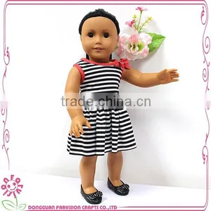 Simple Doll Dress Clothes 100% Cotton ONSALE Striped Outfit for 18 Inch Dolls thumbnail-1
