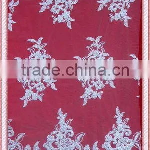 Fabric With Cutwork Embroidery Lace Fabric thumbnail-1