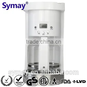 Automatic Coffee Machine With SS Decoration 1.25L 10 Cups Glass Carafe Kitchen Accessory Filter thumbnail-1