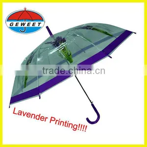 Smei-transparent Fashion Lavender POE Umbrella thumbnail-1