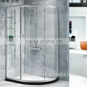 Custom Simple Round Tempered Glass Shower Door thumbnail-3