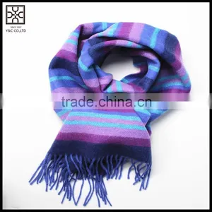 2015 New Design Mixed Color Wool Scarf With Fringe thumbnail-3