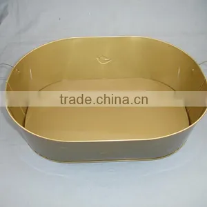 Plain Printing and Rectangular Tin Tray With Two Handles thumbnail-1