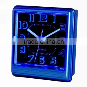 LED Touch Light Square Alarm Clocks With Snooze Crescendo Beep Sound thumbnail-1