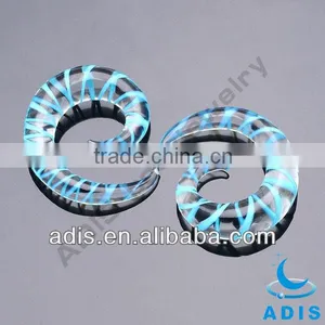 Glass Spiral Ear Stretchers Piercing Expander thumbnail-1