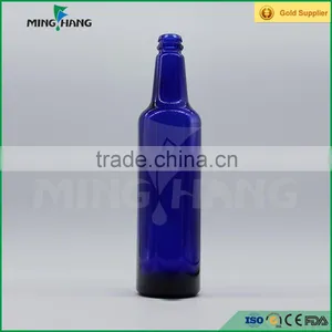 Blue Glass Beer Bottle With Cap for Sale thumbnail-1