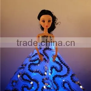 White Belly Dance Dress / Long Ballroom Dress / LED Tutu Skirt thumbnail-2