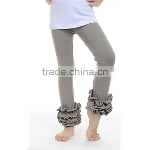 High Quality Wholesale Girls Leggings Wholsale Boutique Toddlers Cotton Tight Leggings Kid's Ruffle Pants Leggings thumbnail-5
