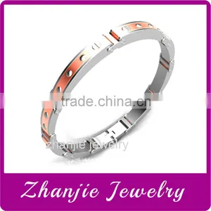 China Supply Power Lucky Stainless Steel Enamel Bracelet Balance Health Energy Bio Magnetic Braclet thumbnail-1