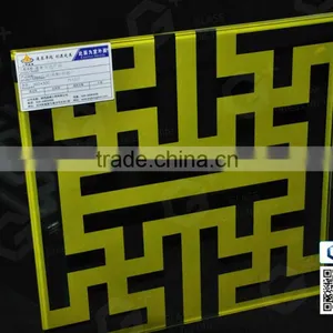 Ceramic Silkscreen Glass, Tempered Glass, Customized Design, Partition Glass thumbnail-1
