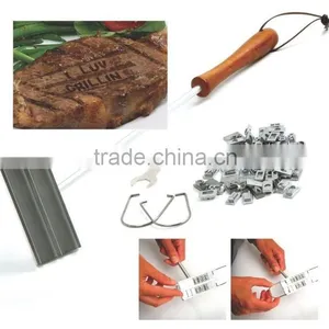 BBQ TOOLS BRANDING IRON CHANGEABLE LETTERS PERSONALIZE STEAK thumbnail-2